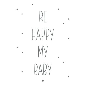 TAVLA REINDERS SLIM FRAME BE HAPPY MY BABY VIT 50X70CM