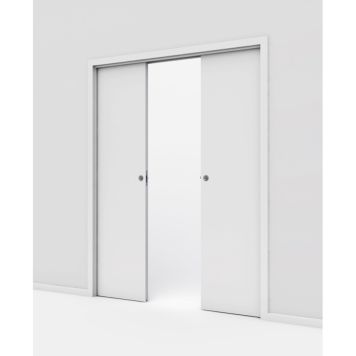 SKJUTDÖRR DUBBEL INFÄLLD SLÄT KOMPAKT 15X21 INBYGGNADSKARM