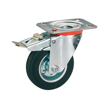 TRANSPORTHJUL 125X37MM VRIDBART/LÅSBART