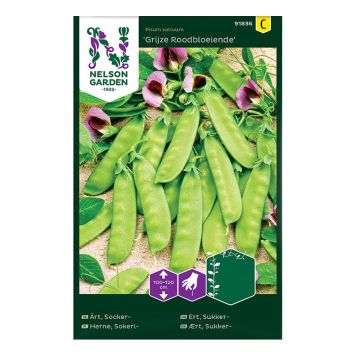 GRÖNSAKSFRÖ NELSON GARDEN SOCKERÄRT GRIZJE ROODBLOEIENDE