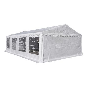 PARTYTÄLT OUTFIT MED FÖNSTER I POLYETEN 5X8M VIT