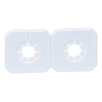 TÄCKBRICKA PURUS DUBBEL PLAST VIT CC40 10-18MM