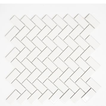 MOSAIK WELSCHEIT HERRINGBONE VIT BLANK 30X30CM PRIS PER ARK