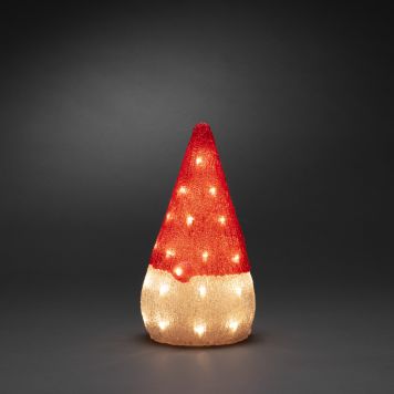 JULDEKORATION KONSTSMIDE TOMTE 37CM LED