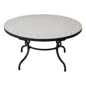 LOUNGEBORD SUNFUN MOSAIK 80X40CM SVART/VIT