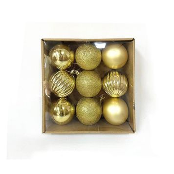 JULGRANSKULOR 6CM GULD 9-PACK
