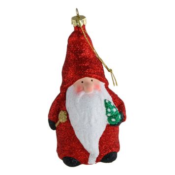 JULGRANSKULA TOMTE RÖD 9CM