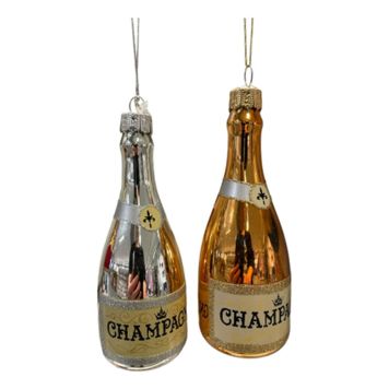 JULGRANSKULA CHAMPAGNE 14CM SILVER/GULD