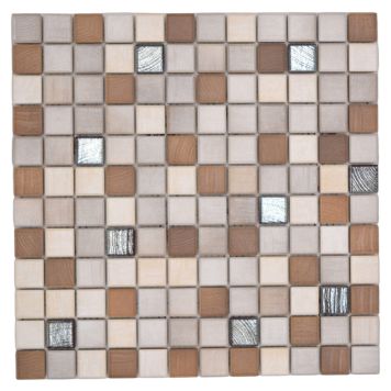 MOSAIK WELSCHEIT JASBA MIX WOOD METALLIC MATT PRIS PER ARK