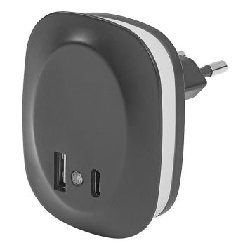 NATTLAMPA LEDVANCE LUNETTA SENSOR 830 USB SVART