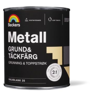 METALL GRUND & TÄCKFÄRG BECKERS VIT/BAS A 0,675L