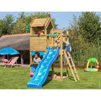 LEKTORN JUNGLE GYM RESORT MED BLÅ RUTSCHKANA            