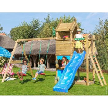 LEKTORN JUNGLE GYM RESORT MODUL 200 GUNGMODUL & BLÅ RUTSCHKANA