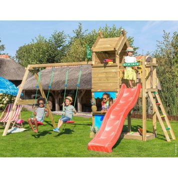 LEKTORN JUNGLE GYM RESORT MODUL 200 GUNGMODUL & RÖD RUTSCHKANA