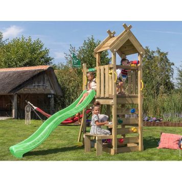 LEKTORN JUNGLE GYM TEEPEE MED GRÖN RUTSCHKANA
