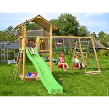 LEKTORN JUNGLE GYM SIERRA 2.1 KLÄTTERMODUL 200 MED GRÖN RUTSCHKANA              