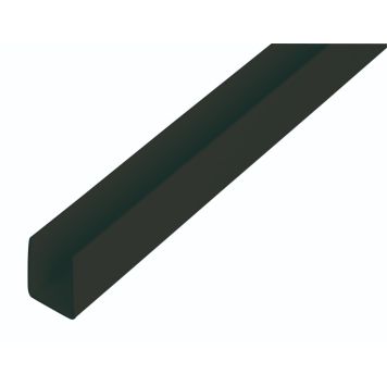 U-PROFIL GAH ALBERTS PVC SVART 1X10X18X1000MM