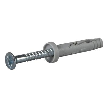 SPIKPLUGG ESSVE FÖRSÄNKT MED KRAGE 6X40MM FZB 8ST/FP