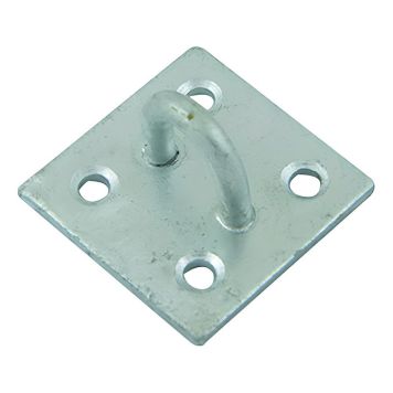 BYGELFÄSTE MILLERS MED FÄSTPLATTA 51X51MM VARMFÖRZINKAD