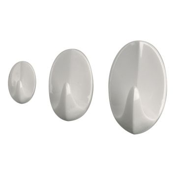 PLASTKROK MILLERS LARGE SJÄLVHÄFTANDE VIT