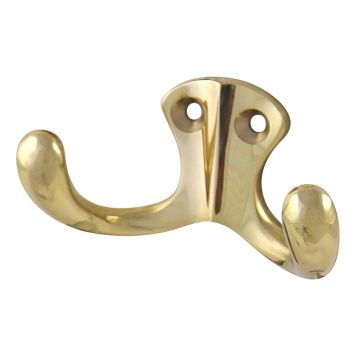 KLÄDKROK MILLERS 77 2-KROKAR 75X45MM MÄSSING