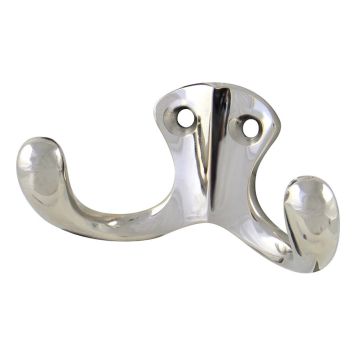 KLÄDKROK MILLERS 77 2-KROKAR 75X45MM NICKEL