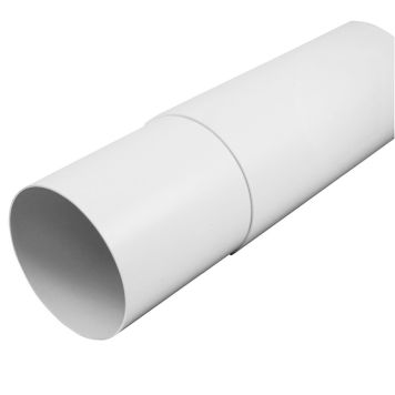 VENTILATIONSRÖR EUROPLAST TELESKOPISKT 300-500MM Ø125MM VIT