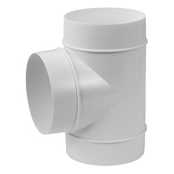 T-RÖR EUROPLAST 90° Ø125MM VIT