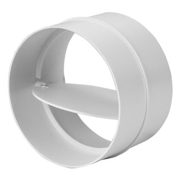 RÖRSKARV EUROPLAST MED BACKVENTIL Ø125MM VIT