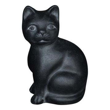 TRÄDGÅRDSFIGUR KATT LISA 17CM SVART 