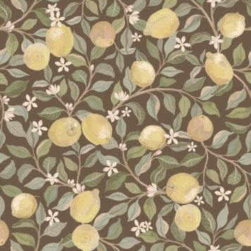 TAPET LUSCIOUS LEMONS DARK BRUN