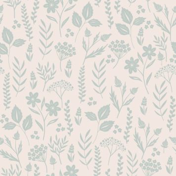 TAPET FLOWERBED TERRA LIGHT BLÅ