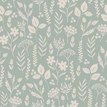 TAPET FLOWERBED SAGE GRÖN
