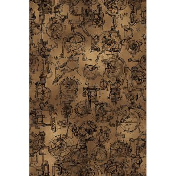TAPET STEAMPUNK BRUN