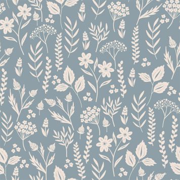 TAPET FLOWERBED DOVE BLÅ