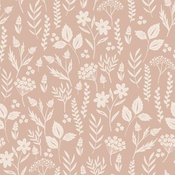 TAPET FLOWERBED TERRACOTTA RÖD