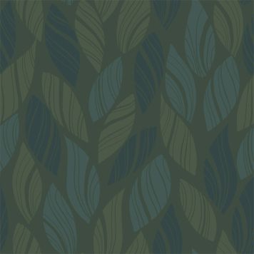 TAPET KNITTED LEAF NIGHT GRÖN