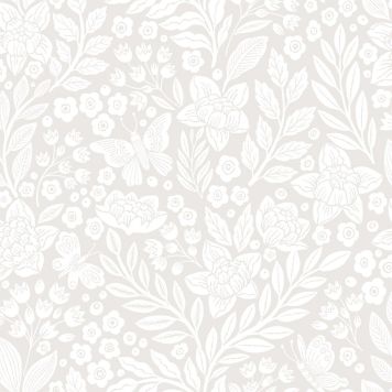 TAPET BUTTERFLY GARDEN HALF DROP BEIGE