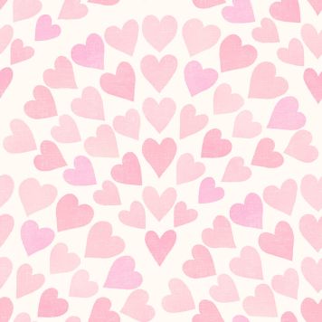 TAPET SCALLOP HEARTS ROSA