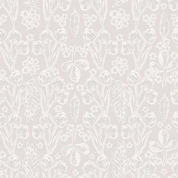 TAPET DOODLE DAMASK EARTH GRÅ