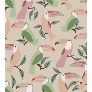 TAPET TOUCANS BEIGE