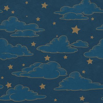 TAPET NATTHIMMEL BLÅ