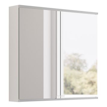 SPEGELSKÅP CAMARGUE ERA KULÖR LED MED ELUTTAG 80CM MATT VIT