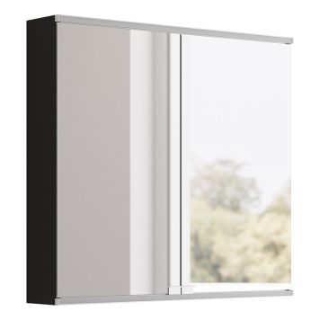 SPEGELSKÅP CAMARGUE ERA KULÖR LED MED ELUTTAG 80CM MATT SVART