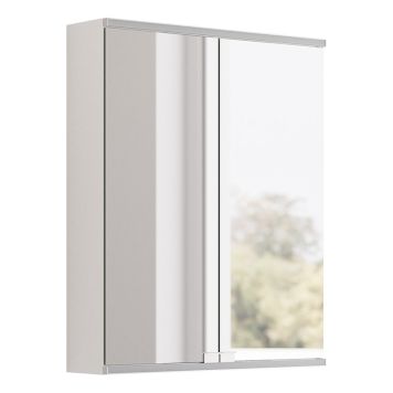 SPEGELSKÅP CAMARGUE ERA KULÖR LED MED ELUTTAG 60CM MATT VIT