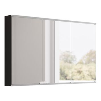 SPEGELSKÅP CAMARGUE ERA KULÖR LED MED ELUTTAG 120CM MATT SVART