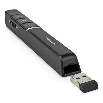 LASERPEKARE NEDIS TRÅDLÖS MED USB-DONGEL SVART 