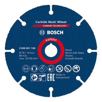 KAPSKIVA BOSCH MULTIWHEEL TILL TRÄ OCH PLAST 76X10MM 