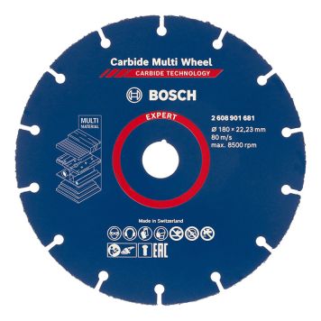 KAPSKIVA BOSCH HÅRDMETALL 180X22,23MM