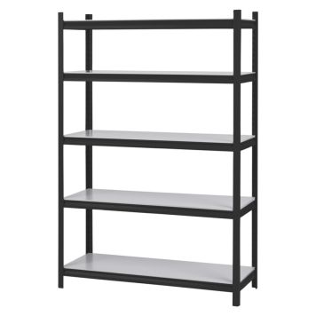 STÅLHYLLA 5 PROBUILDER HYLLOR 400KG SVART